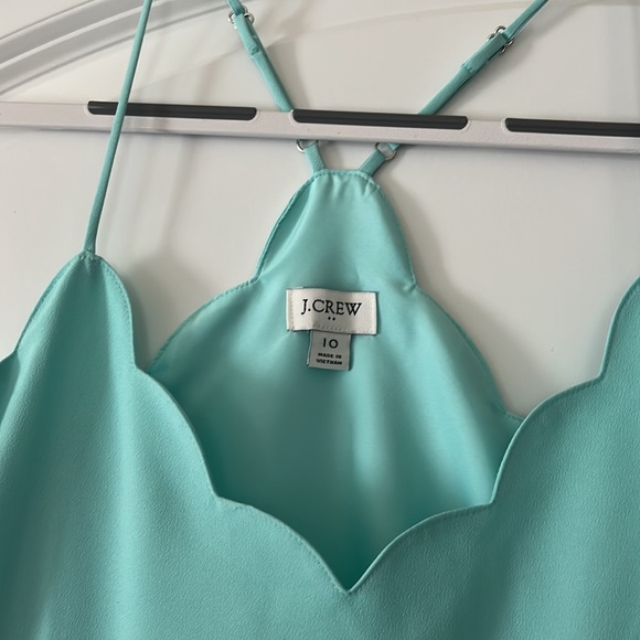 Turquoise green tank top with scalloped neckline - Picture 2 of 2